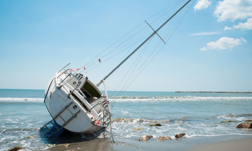 abandoned boat
