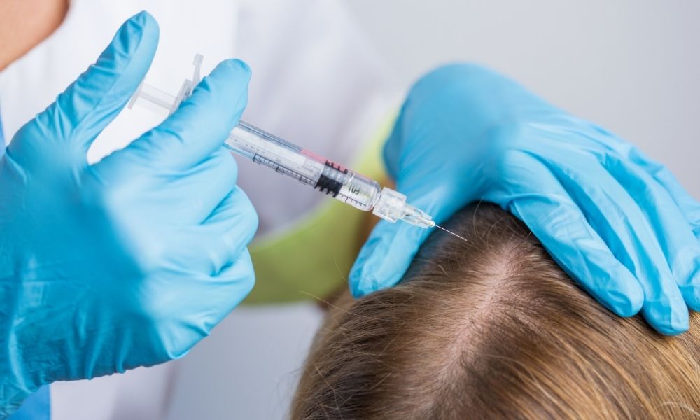 Patient Receiving Platelet Rich Plasma Treatment