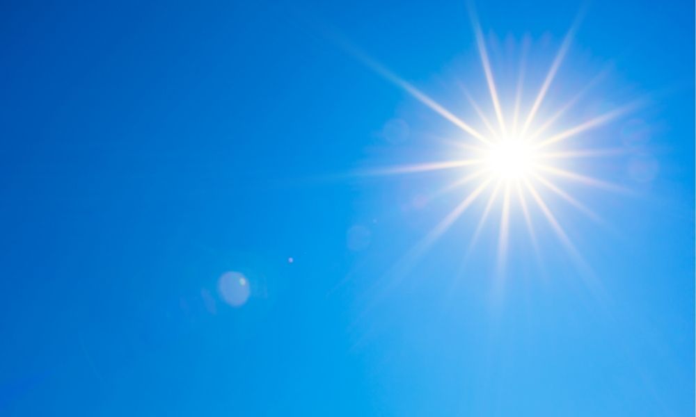 Bright Sun in the sky