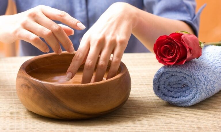 Woman taking care of hands