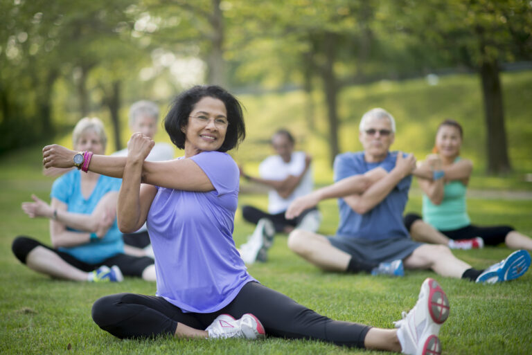 Leading a Senior Fitness Class at the Park